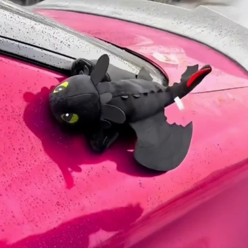 Toothless Car Motorcycle Accessories - Night & Light Fury Plush Dragon - Image 2
